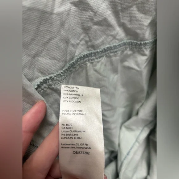 We The Free Mary Jean Baby Cord Shirt Teal Size Medium - Picture 4 of 7